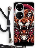 Tiger and Rattlesnakes: Huawei P50 Pro Transparant Hoesje met koord