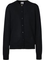 Burberry cardigan à logo brodé - Noir