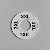 Maatring 9cm wit/zwart 3XL