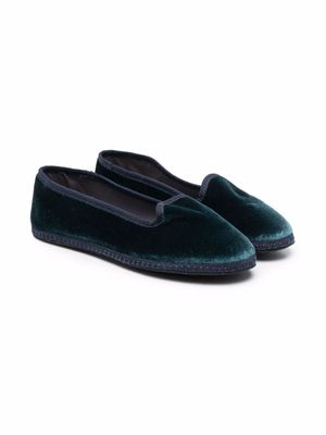 Siola mocassins en velours - Vert