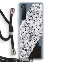 Gespikkelde marmer: Sony Xperia 5 II Transparant Hoesje met koord