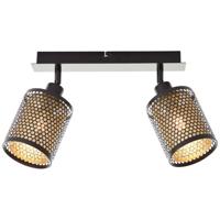 Brilliant 2-lichts plafondlampCheval zwart met goud - 99995/86