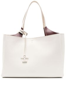 Tod's sac cabas médium en cuir - Gris