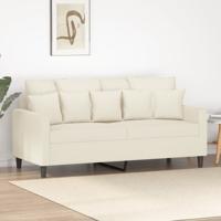 Tweezitsbank 140 cm fluweel crèmekleurig