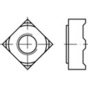 TOOLCRAFT 119089 Vierkantmoeren M12 DIN 928 Staal 500 stuk(s)