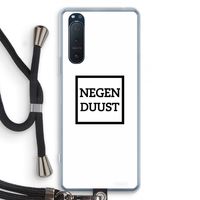 Negenduust vierkant: Sony Xperia 5 II Transparant Hoesje met koord