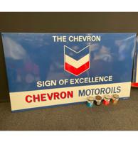 Groot Chevron Motor Oils Emaille Bord - 204 x 118cm