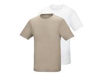 PARKSIDE Set van 2 heren T-shirts (Beige/wit, L)