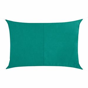 Polyester schaduwdoek/zonnescherm Curacao rechthoekig mint groen 3 x 4 meter