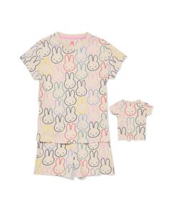 HEMA Nijntje Kinderpyjama Stretch Katoen Met Poppenpyjama Gebroken Wit (gebroken wit)