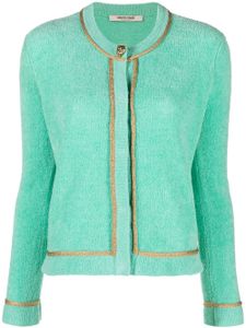 Roberto Cavalli cardigan à logo brodé - Vert