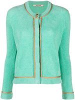 Roberto Cavalli cardigan à logo brodé - Vert