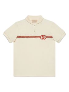 Gucci Kids polo à logo GG - Tons neutres