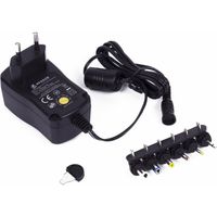 Benson Stroom adapter - universele - 1000mA 230V - 3-12 Volt AC/DC - Zwart - Autoladers - thumbnail