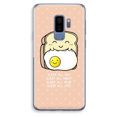 Sleep All Day: Samsung Galaxy S9 Plus Transparant Hoesje