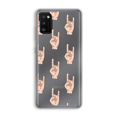 Rock: Samsung Galaxy A41 Transparant Hoesje