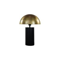 Tafellamp met kap - 30x30x45 - Zwart/goud - Metaal