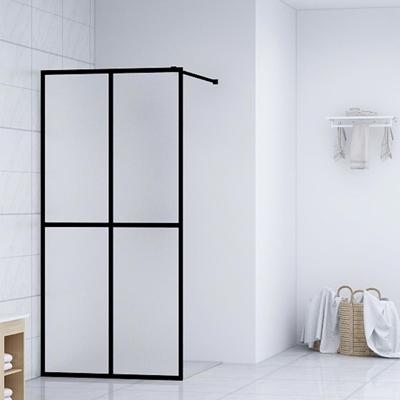 Inloopdouchewand 100x195 cm mat gehard glas