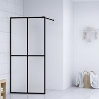 Inloopdouchewand 100x195 cm mat gehard glas