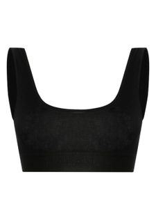 Palm Angels brassière de sport à bande logo - Noir