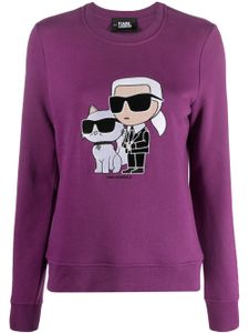 Karl Lagerfeld sweat en coton à motif Ikonik 2.0 - Violet