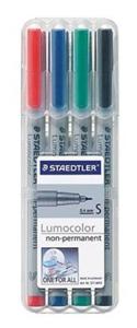 Viltstift Staedtler Lumocolor 311 non permanent S set ÃƒÆ’ 4 assorti