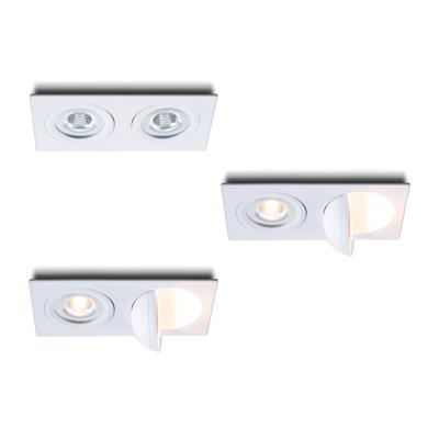 LED-inbouwspot set 3 stuks Sienna dubbel wit 2700K 10W