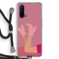 Pink boots: OnePlus Nord CE 5G Transparant Hoesje met koord