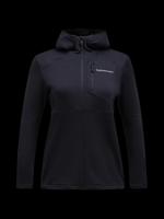 Peak Performance Trail Polartec® Power Grid™ Zip Hood Fleece Dames Black L
