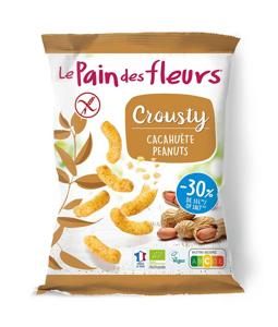 Pain Des Fleurs Chips gepoft pinda -30% zout bio glutenvrij vegan