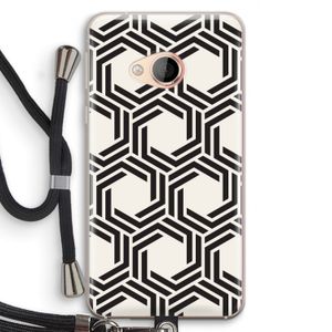 Geometrisch patroon: HTC U Play Transparant Hoesje met koord