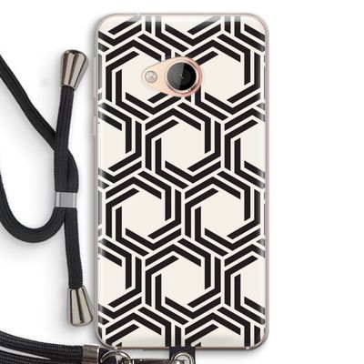 Geometrisch patroon: HTC U Play Transparant Hoesje met koord