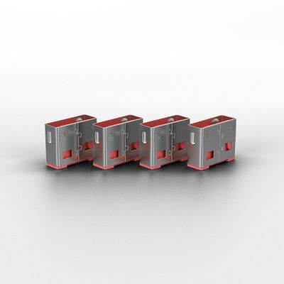 Lindy 40450 poortblokker Port blocker + key USB Type-A Roze Acrylonitrielbutadieenstyreen (ABS) 5 stuk(s)