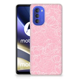 Motorola Moto G51 5G TPU Case White Flowers