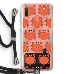 Krab: Samsung Galaxy A20e Transparant Hoesje met koord