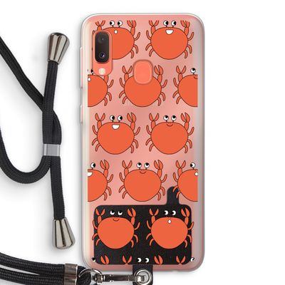 Krab: Samsung Galaxy A20e Transparant Hoesje met koord