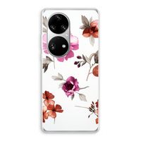 Geschilderde bloemen: Huawei P50 Pro Transparant Hoesje
