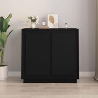 Dressoir 80x34x75 cm bewerkt hout zwart