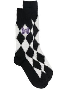 Needles chaussettes à losanges - Noir