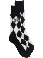Needles chaussettes à losanges - Noir