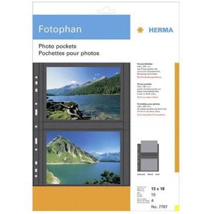 Herma 7787 7787 Fotohoezen Zwart, Transparant 13 x 18 cm