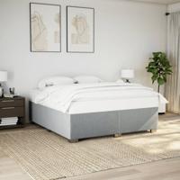 Bedframe zonder matras stof lichtgrijs 180x200 cm