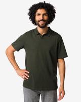 HEMA Herenpolo Jack slub donkergroen (donkergroen)