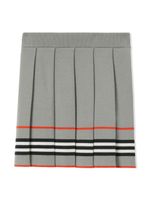 Burberry Kids minijupe Icon Stripe à design plissé - Gris