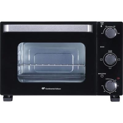 CONTINENTAL EDISON CEMF22B - Elektrische mini-oven 22L zwart - 1300W - Draaispit, Natuurlijke convectie