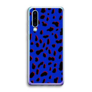 Blue Leopard: Huawei P30 Transparant Hoesje