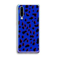 Blue Leopard: Huawei P30 Transparant Hoesje