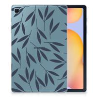 Samsung Galaxy Tab S6 Lite | S6 Lite (2022) | Siliconen hoesje | Leaves Blue
