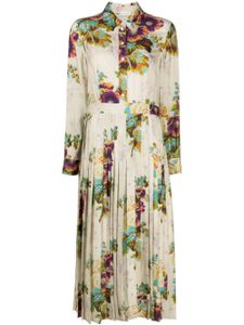 Tory Burch robe-chemise mi-longue à fleurs - Tons neutres