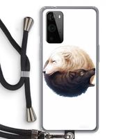 Yin Yang Wolves: OnePlus 9 Pro Transparant Hoesje met koord